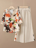 Chill Mode Co-Ord Set Half Sleeve T-shirt & Straight Leg Pant